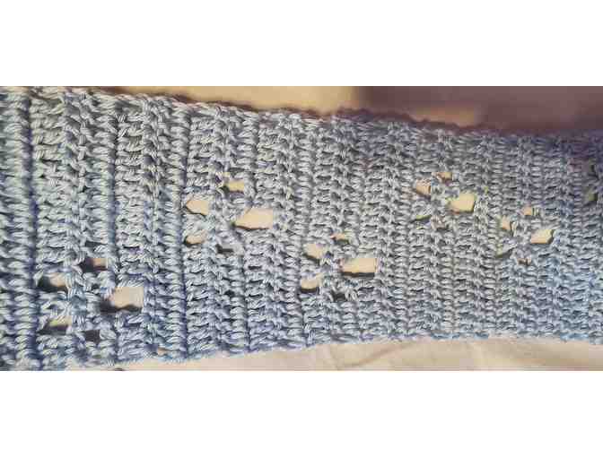 Powder Blue Paw Print Scarf