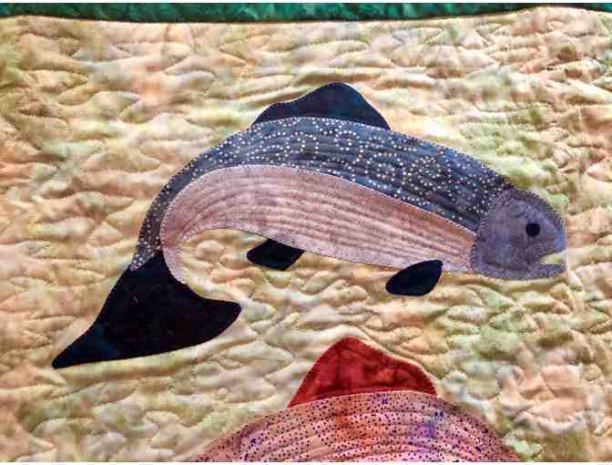 Casting for Joy Fish Quilted Wall Hanging