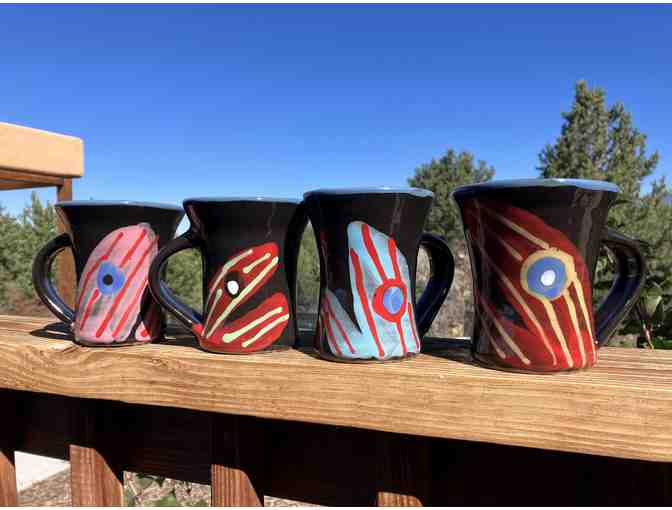 Casting for Recovery Custom Black Mug Set by Artist Stephen Kilborn