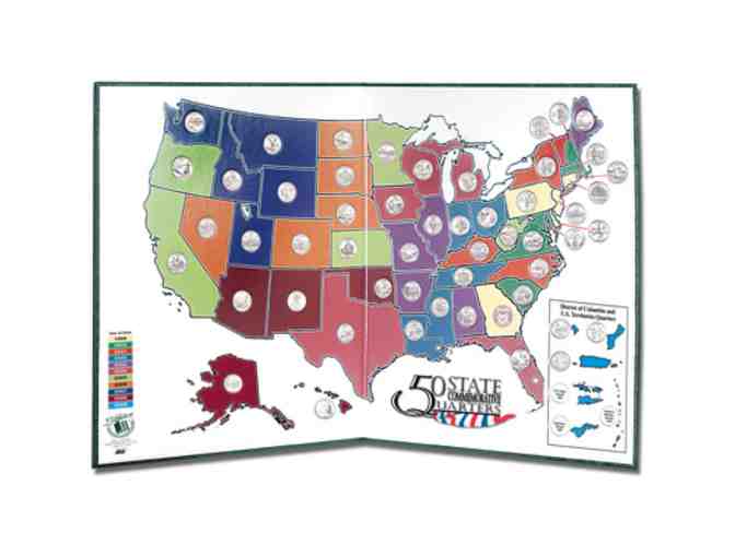 Statehood Quarter Display Map with Territories
