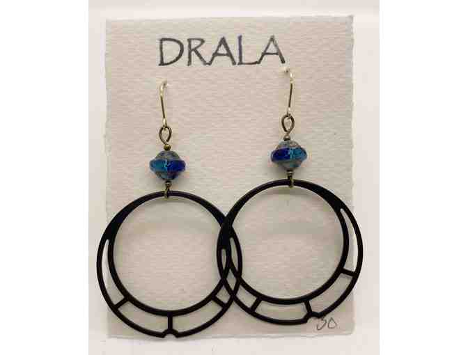 Sapphire Orbit Earrings by DRALA