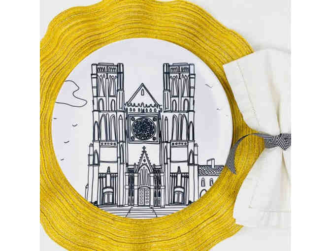 Set of 4 Grace Cathedral Plates by Michele Bell