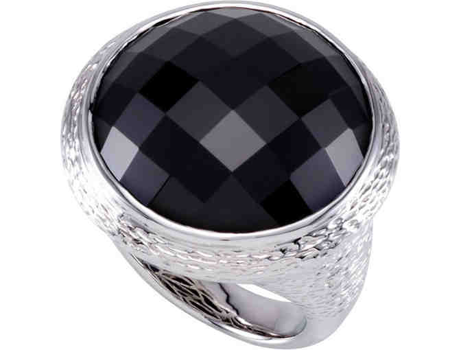 Genuine Checkerboard Onyx Ring