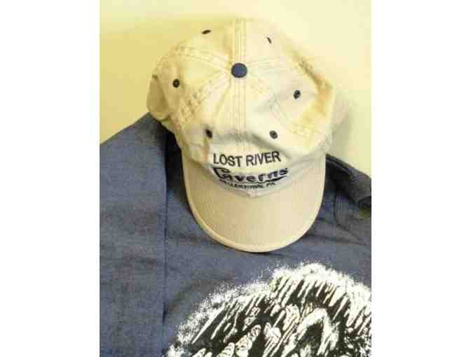 Sweatshirt and hat from Lost River Caverns