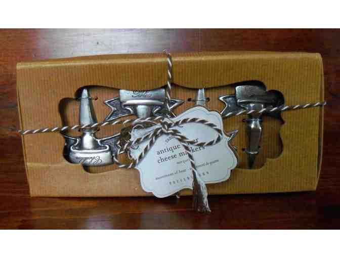Antique-Silver Cheese Marker Set