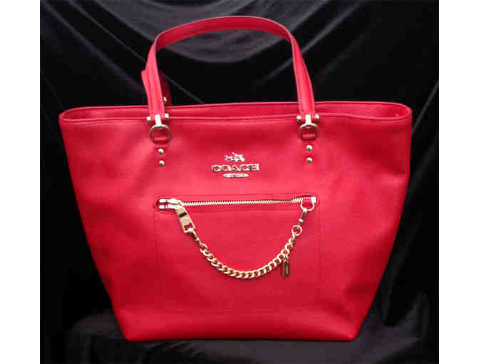 Stylish Coach Red Leather Handbag