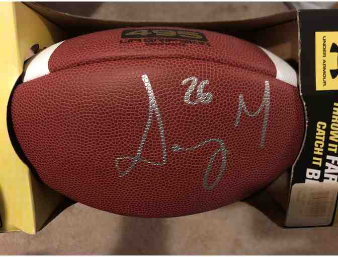 AUTOGRAPHED FOOTBALL BY NEW ENGLAND PATRIOT SONY MICHEL