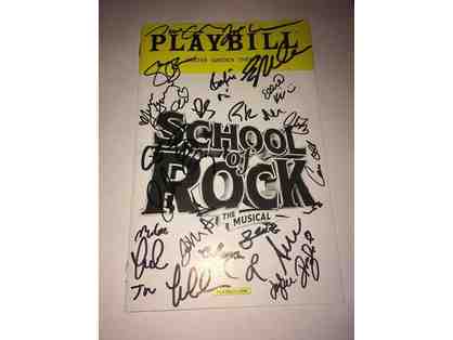 School of Rock Cast Autographed Playbill