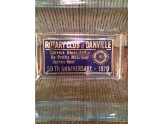 2 ASHTRAYS COMMEMORATING DANVILLE ROTARY CLUB 50th ANNIVERSARY