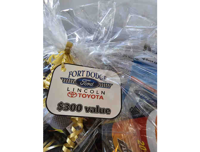 Fort Dodge Ford Basket including auto detail and oil change service