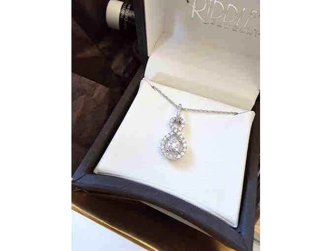 Half Ct. Diamond Sterling Silver Necklace - LIVE AUCTION ITEM