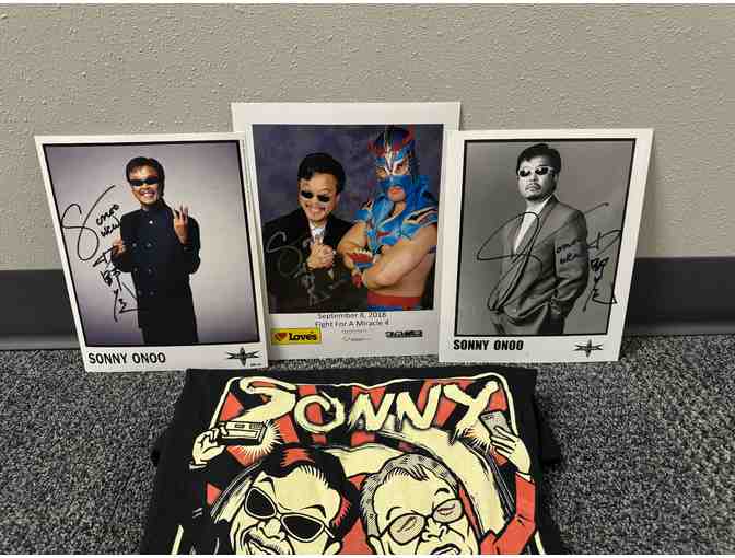 Sonny Onoo Signed Auto Photographs & T-Shirt