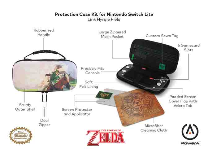 PowerA Protection Case Kit for Nintendo Switch Lite - Hyrule Field