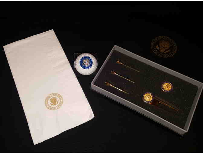 Presidential Seal Golf Tee & Tool Set and Golf Ball