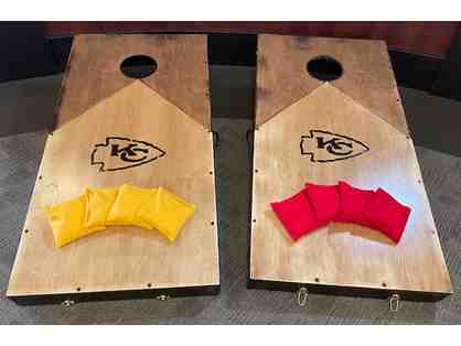 Custom Built KC Chiefs Cornhole Boards