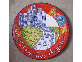 City of Los Angeles Souvenir Plate by Karen Koblitz