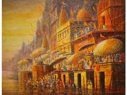 Banaras - Painting by Paramesh Paul