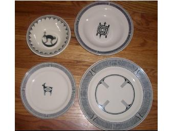 Set of 4 Collectible Santa Fe Railroad Dining Car Dishes