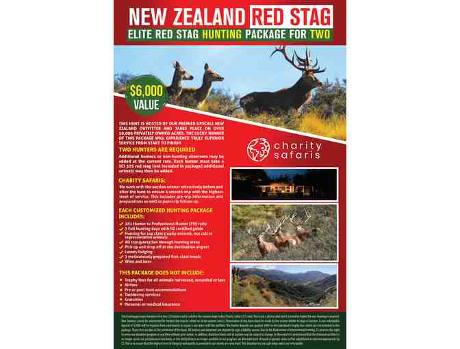 Hunting Trip for 2 Hunters on the South Island of New Zealand (PKG#1)