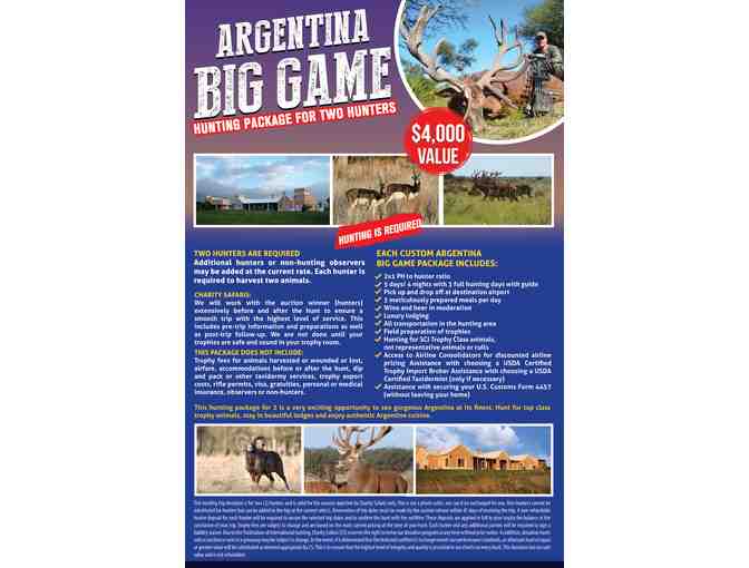 Argentina Big Game Hunt for 2 Hunters