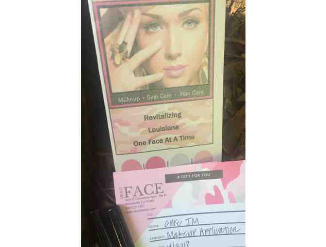 About Face Gift Card for 1 make-up application plus 2 Lip colors