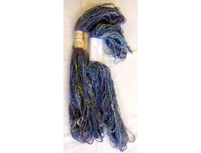 Acker's Acres Angoras Handspun yarn , 2 Skeins (Blue)