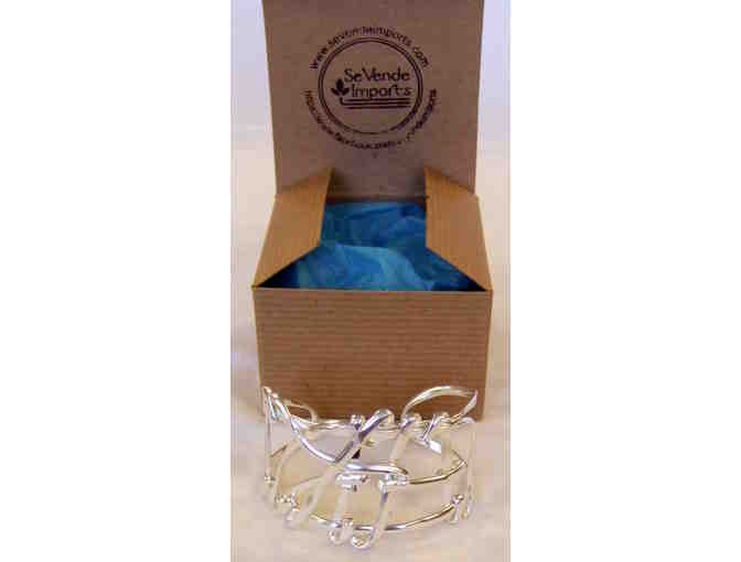 Silver Plated Spaghetti Cuff Bracelet