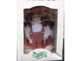 Kimberly Collection Sitting Porcelain Doll, 'Alexandra'