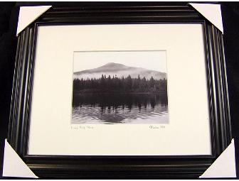 'Rump Pond' with Mountain Reflection Framed Photograph by Andrew Beahm