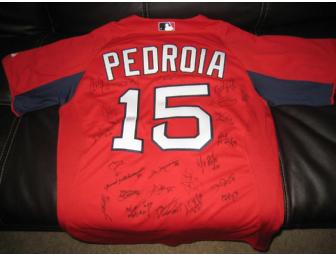Red Sox Jersey  (#15 - Dustin Pedroia) - Signed by Team