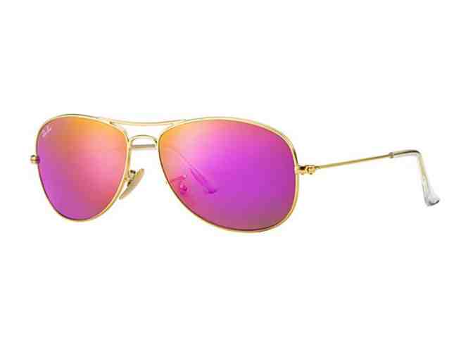 Rayban Sunglasses - Gold/Pink mirror cockpit style