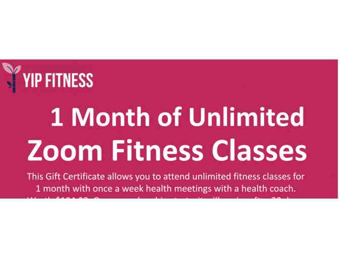 1 month of unlimited Zoom Fitness classes