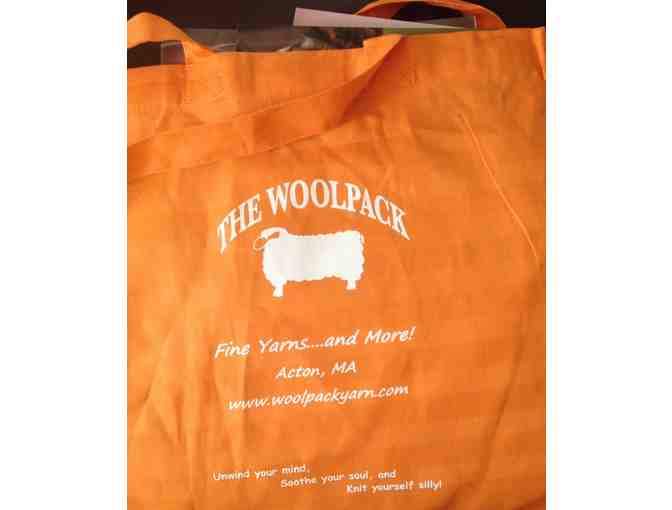 Three Knitting Books and Bright Orange Tote from The Woolpack