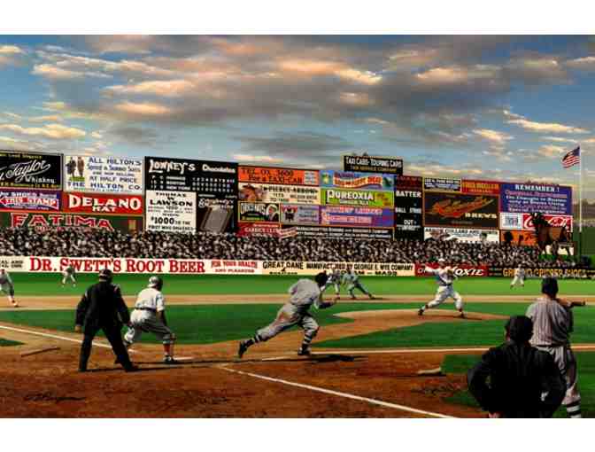 Matted Lithograph of Fenway Park