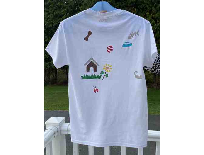 The Red Barn Crafter - Dog and Cat Themed Hand Stenciled Adult T-Shirt