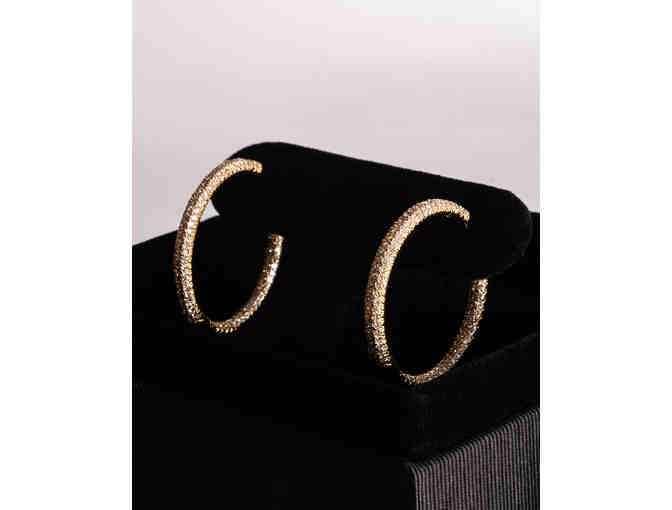 Gold Diamond Hoop Earrings by XIV Karats