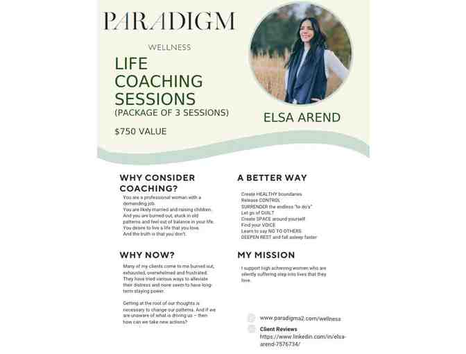 3 Wellness Coaching Sessions from Paradigm Wellness (Online)