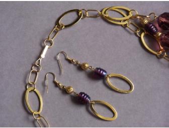 Purple Splendor vintage necklace and earring set by 508 Designs