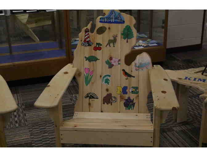 Kim's Third Grade Michigan Adirondack Chair and Side Table