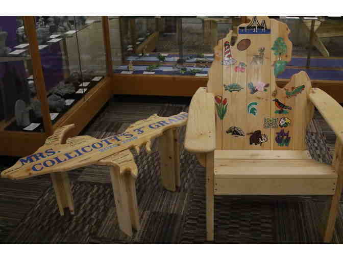 Mrs. Collicott's Third Grade Michigan Adirondack Chair and Side Table