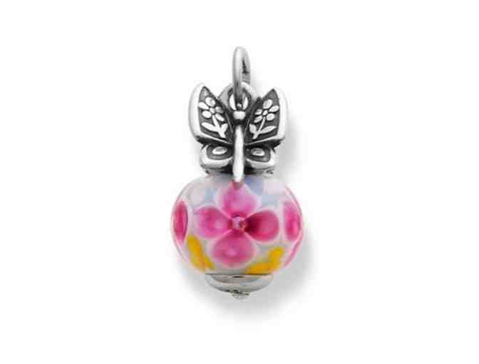 James Avery Mariposa Finial with Pink Blossom Charm and Bracelet