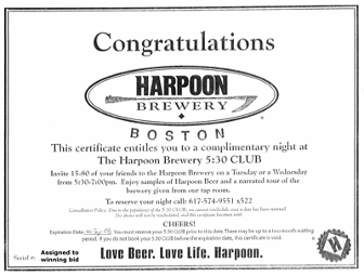 Harpoon Brewery Private Tasting...with up to 80 of your friends