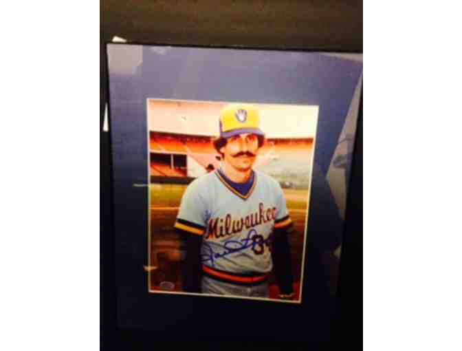 ROLLIE FINGERS MILWAUKEE BREWERS 8 X 10' FRAMED PHOTO COA