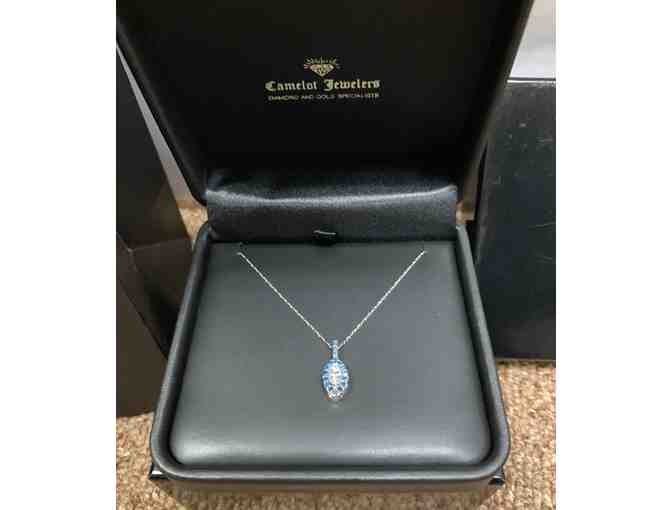 Blue and White Diamond Pendent