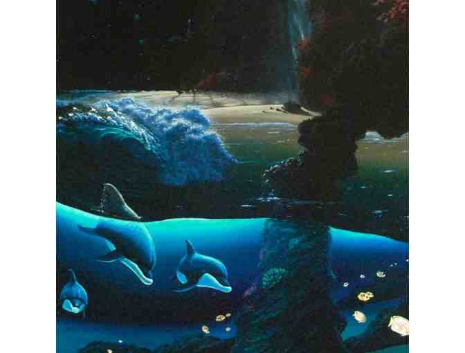 Enjoy Wyland Signed 'Island Paradise' LE 20x40 Giclee on Canvas