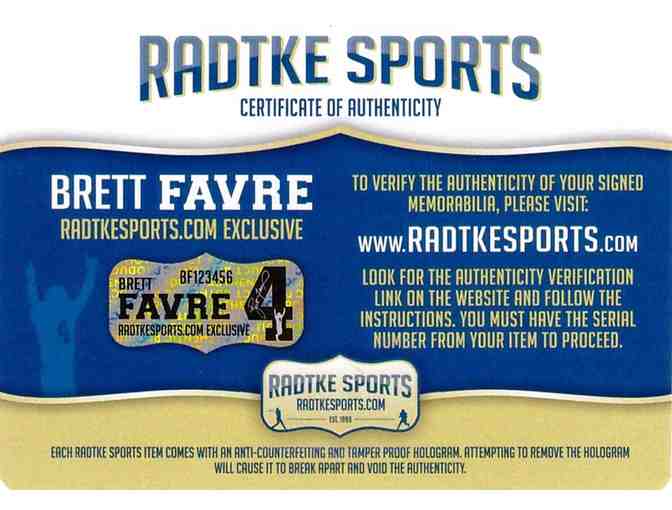 Enjoy Brett Favre Signed Official NFL 'The Duke' Game Ball Football (Radtke COA)