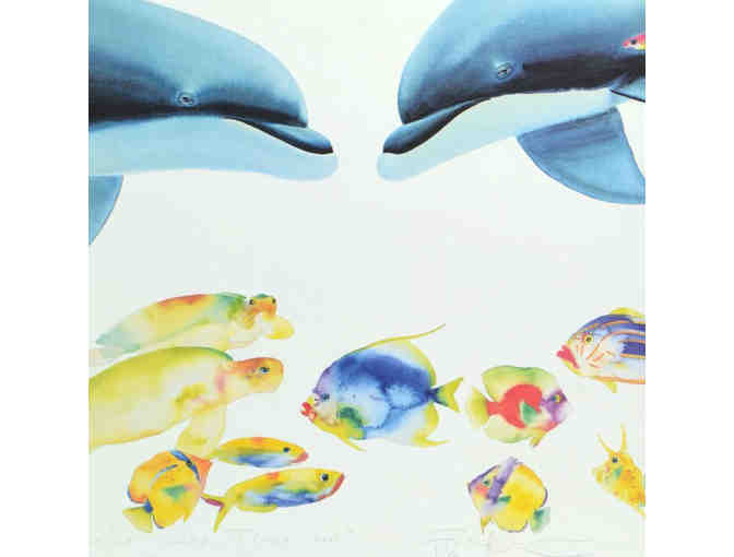 Enjoy Wyland Signed 'Who Invited These Guys?' Numbered LE 25x33 Lithograph