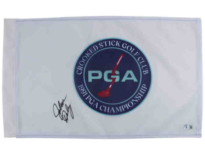 Enjoy John Daly Signed 1991 PGA Championship Flag (Beckett)