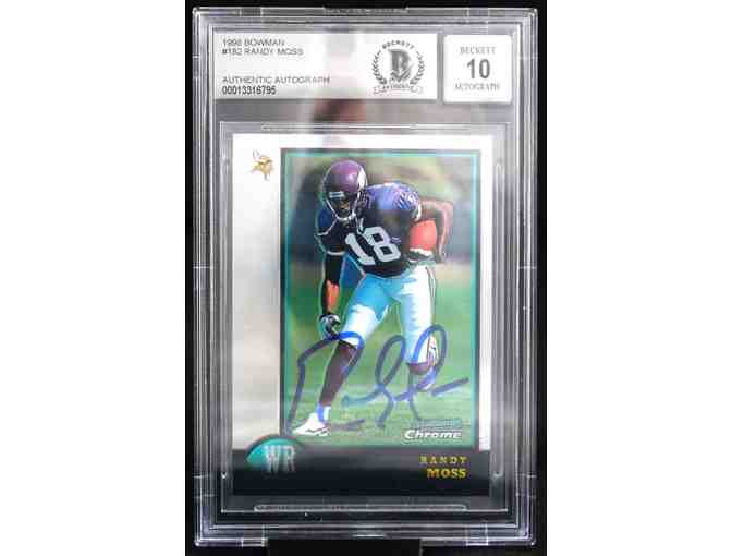 Enjoy Randy Moss Signed 1998 Bowman #182 RC (BGS)