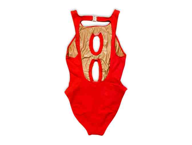 Amy Sedaris Simple Times & Ping Pong Summer Red Shell Swimsuit